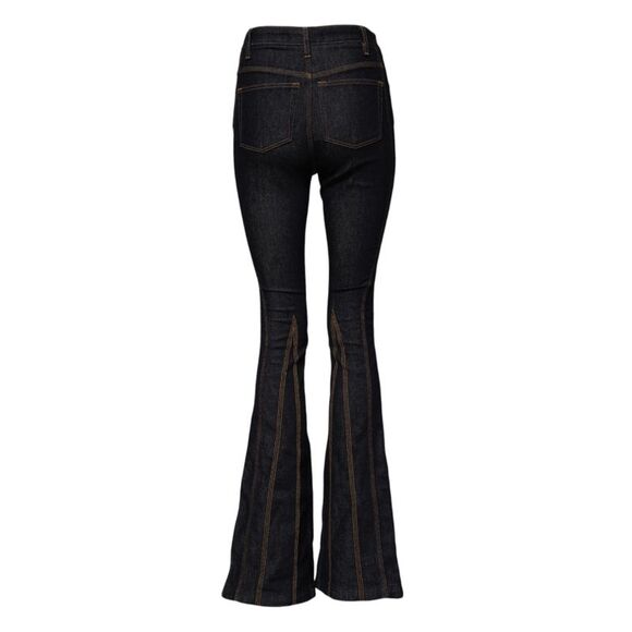 Dolce & Gabbana Black Cotton Mid Waist Bootcut Denim Women's Jeans